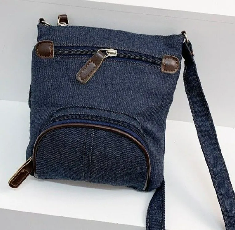 Shoulder Purses Women Crossbody Casual Pouch Denim Messenger Bag Jean Bag Denim