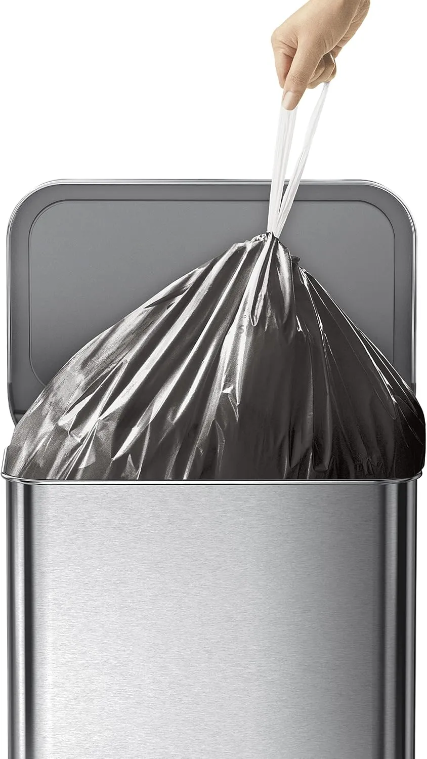 simplehuman Code H 40 Count, Genuine Odorsorb Custom Fit Liners, Drawstring Odor Absorbing Trash Bags in Dispenser Packs, 30-35 Liter / 8-9 Gallon
