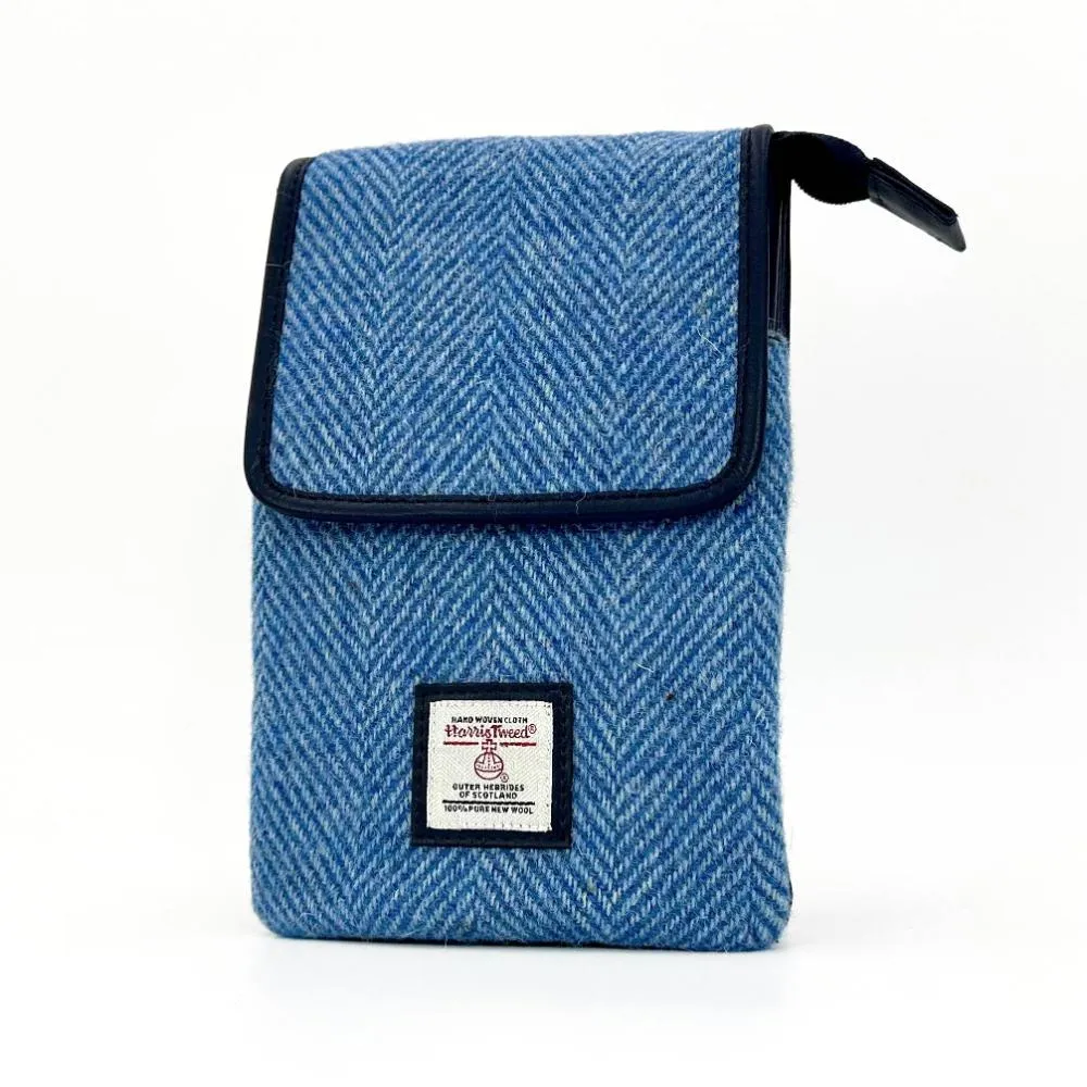 Sky Blue Harris Tweed Mini Crossbody Bag