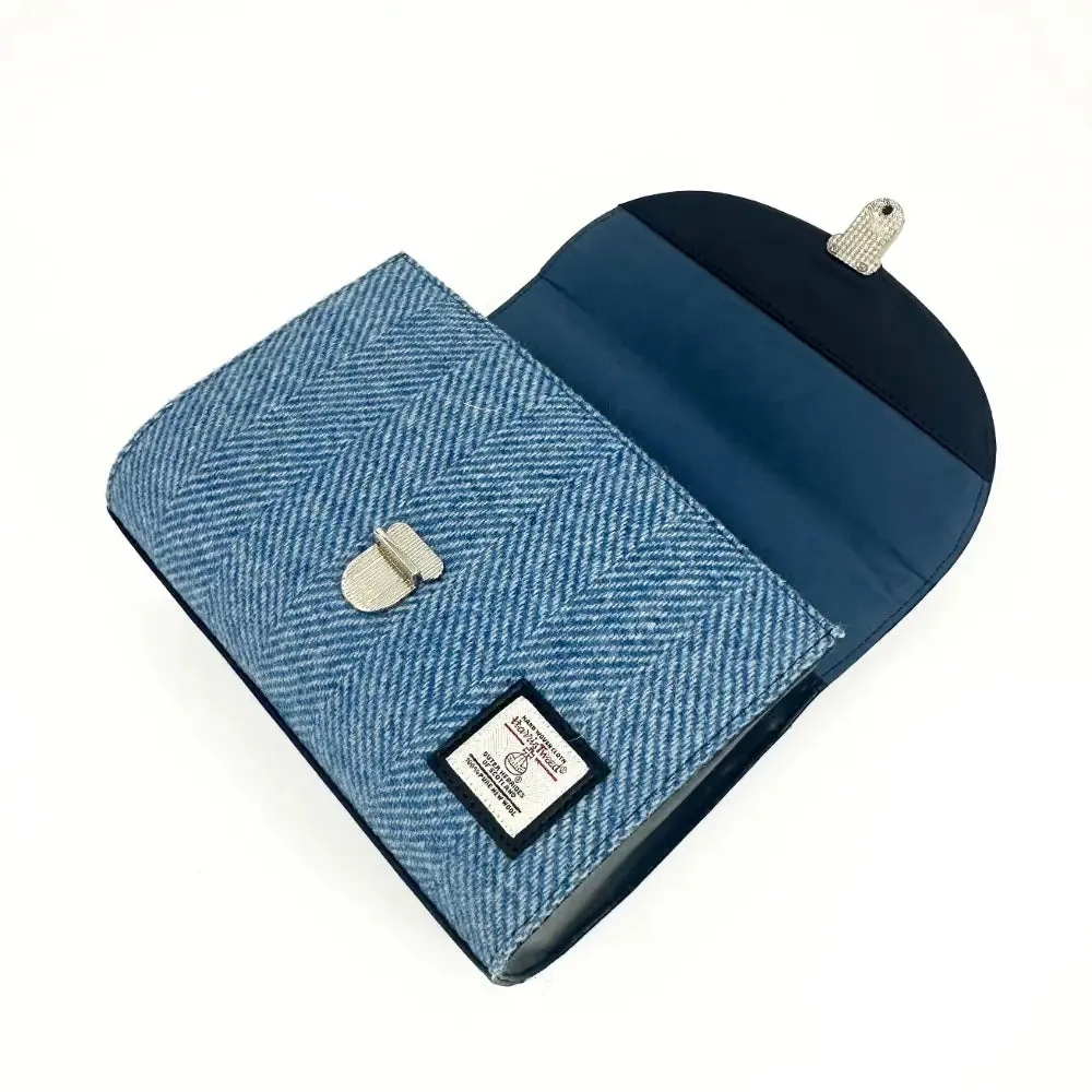 Sky Blue Harris Tweed Mini Day Bag