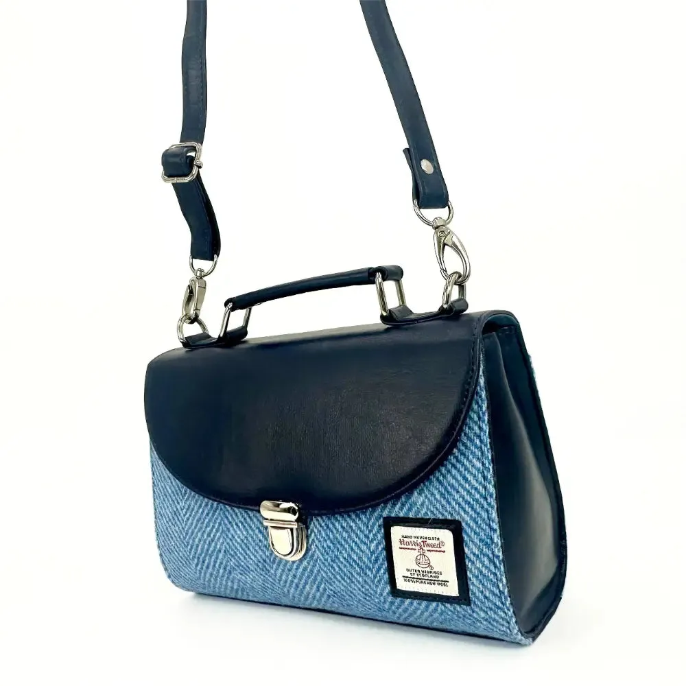 Sky Blue Harris Tweed Mini Day Bag