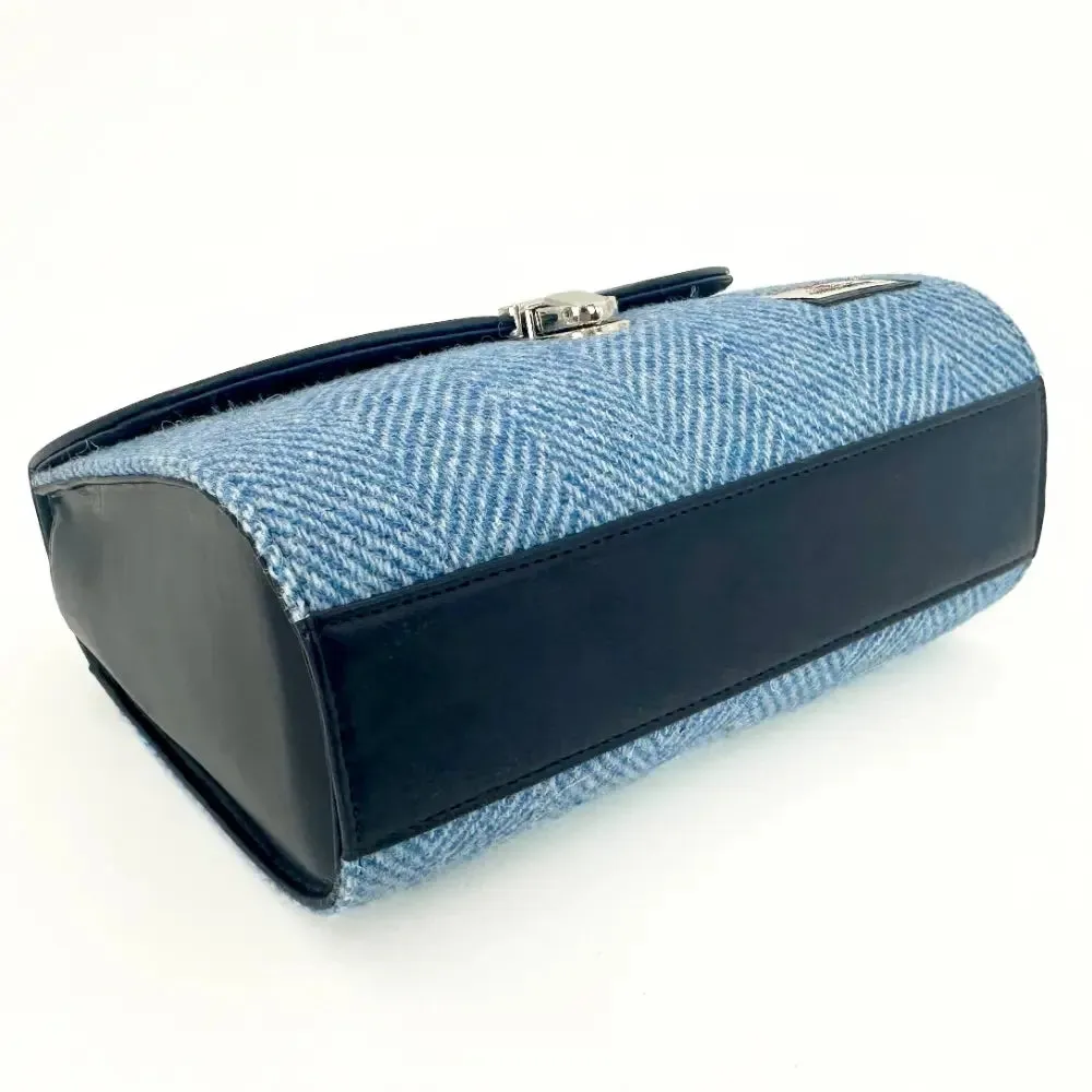 Sky Blue Harris Tweed Mini Day Bag