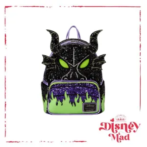 Sleeping Beauty Maleficent Dragon Exclusive Sequin Cosplay Light Up Glow Mini Backpack