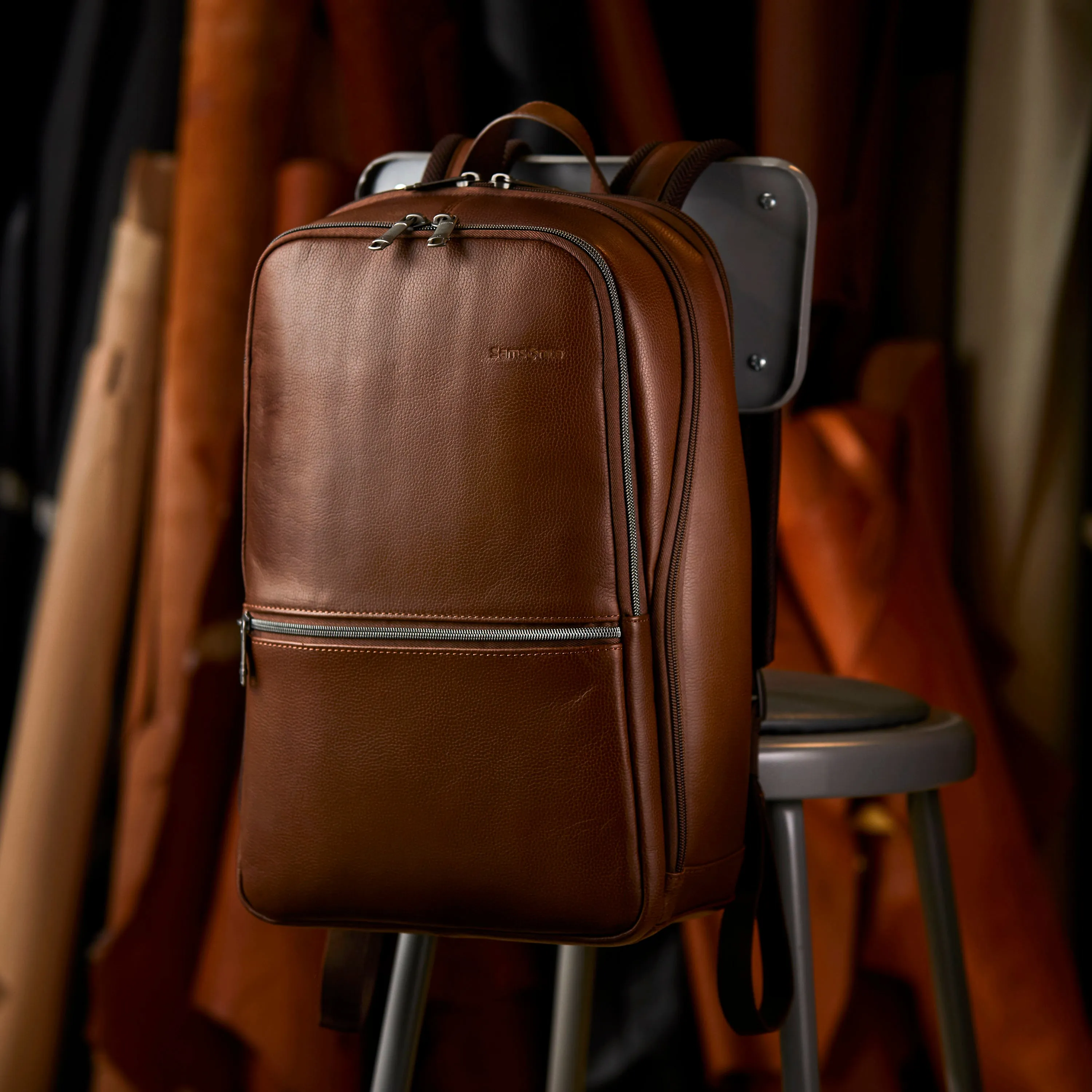 Slim Fast international shipping Leather Samsonite International returns Backpack Classic