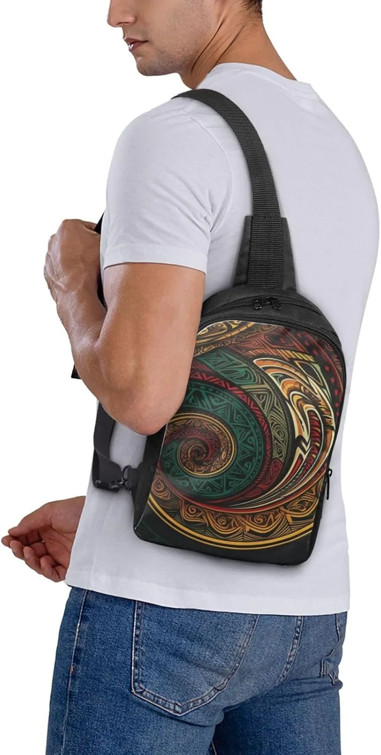 Sling Backpack Crossbody Sling Bag for Men Women Cross Chest Bag Dark Teal HD Images Shoulder Bag Travel Hiking Daypack