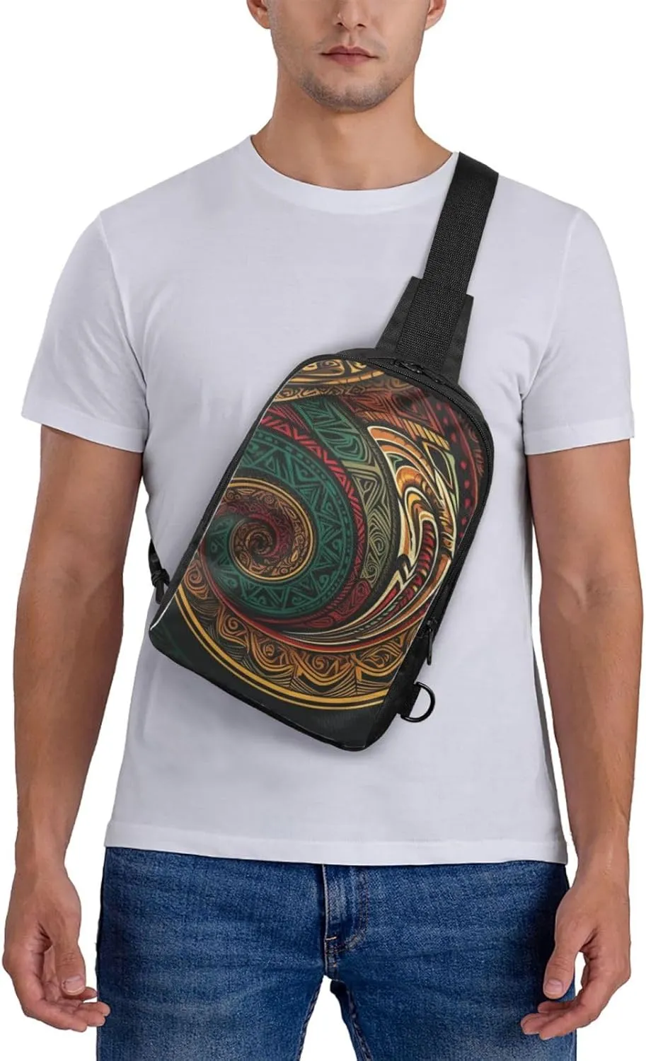 Sling Backpack Crossbody Sling Bag for Men Women Cross Chest Bag Dark Teal HD Images Shoulder Bag Travel Hiking Daypack