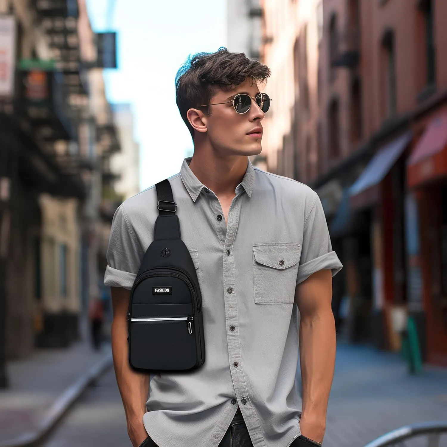 Sling Bag For Men Small 6L Mini Crossbody Bags Fanny Pack Lightweight One Strap Shoulder Backpacks