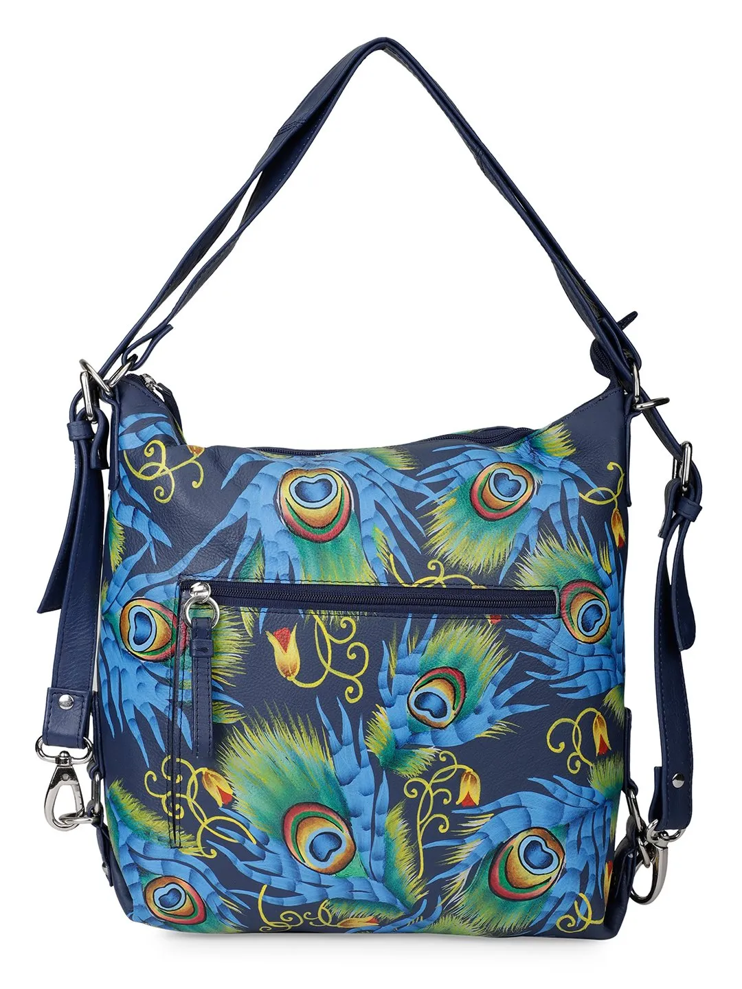 Sling Bag - Peacock Feather Navy Blue
