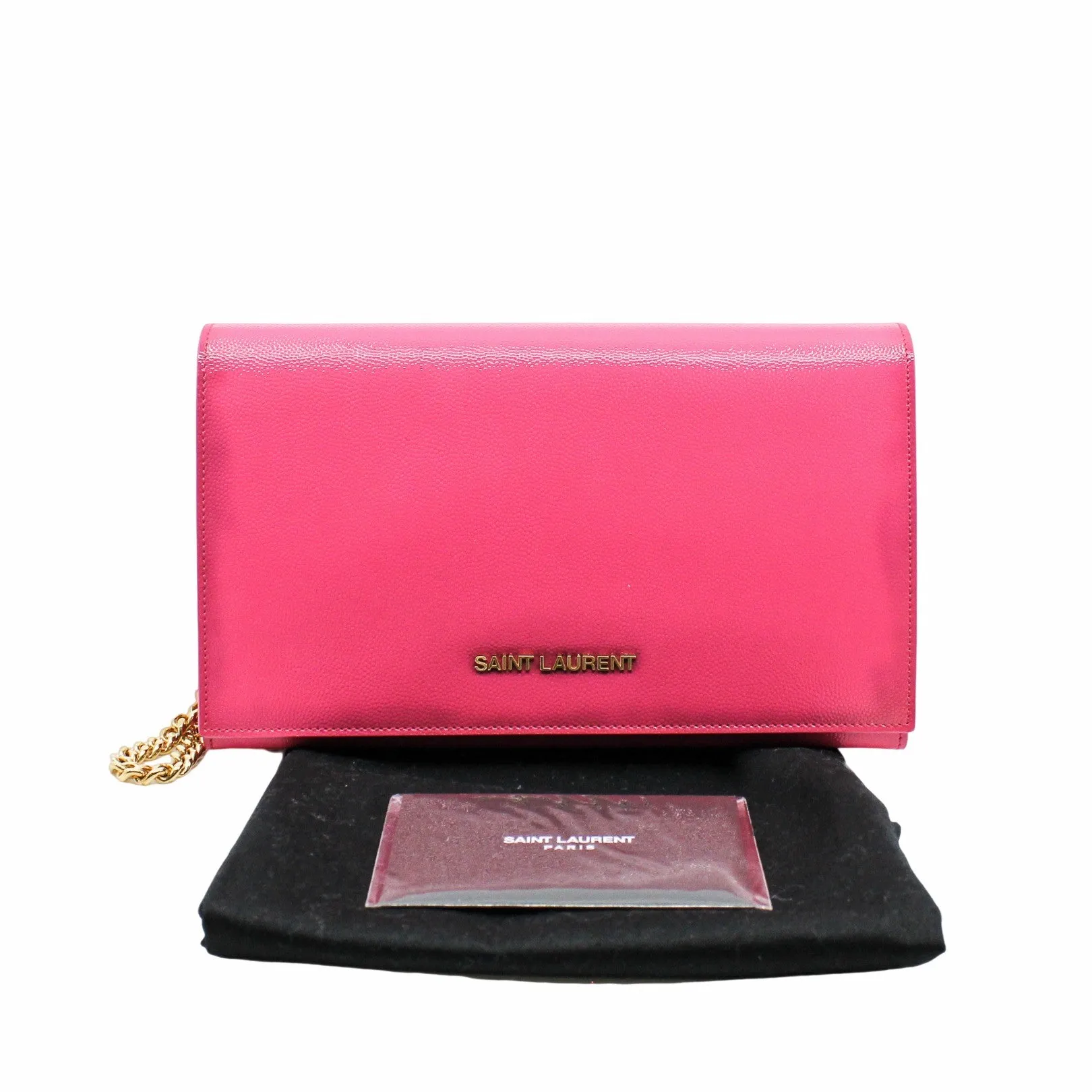 SLP cluth petent leather pink ghw