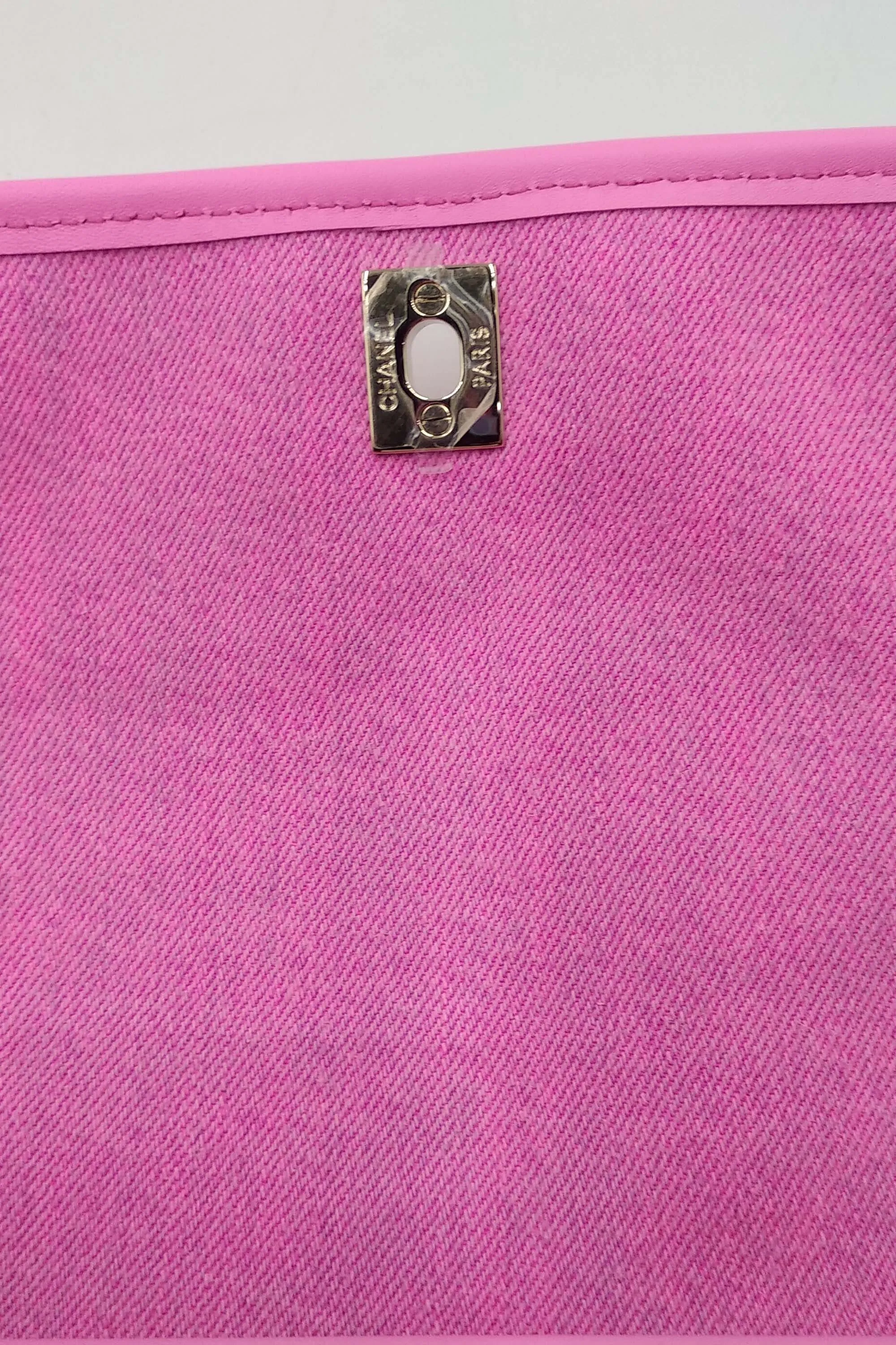Small Denim Messenger Bag Pink