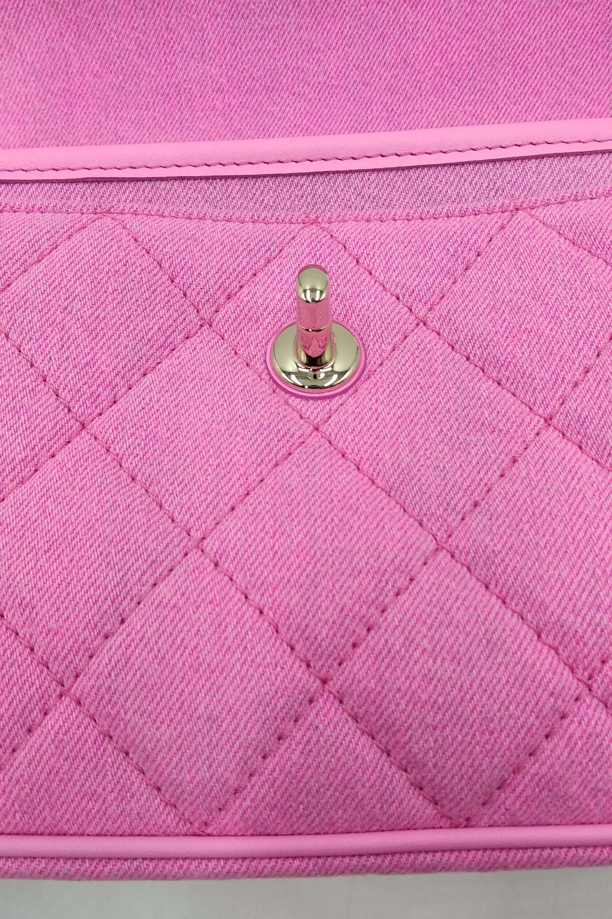 Small Denim Messenger Bag Pink