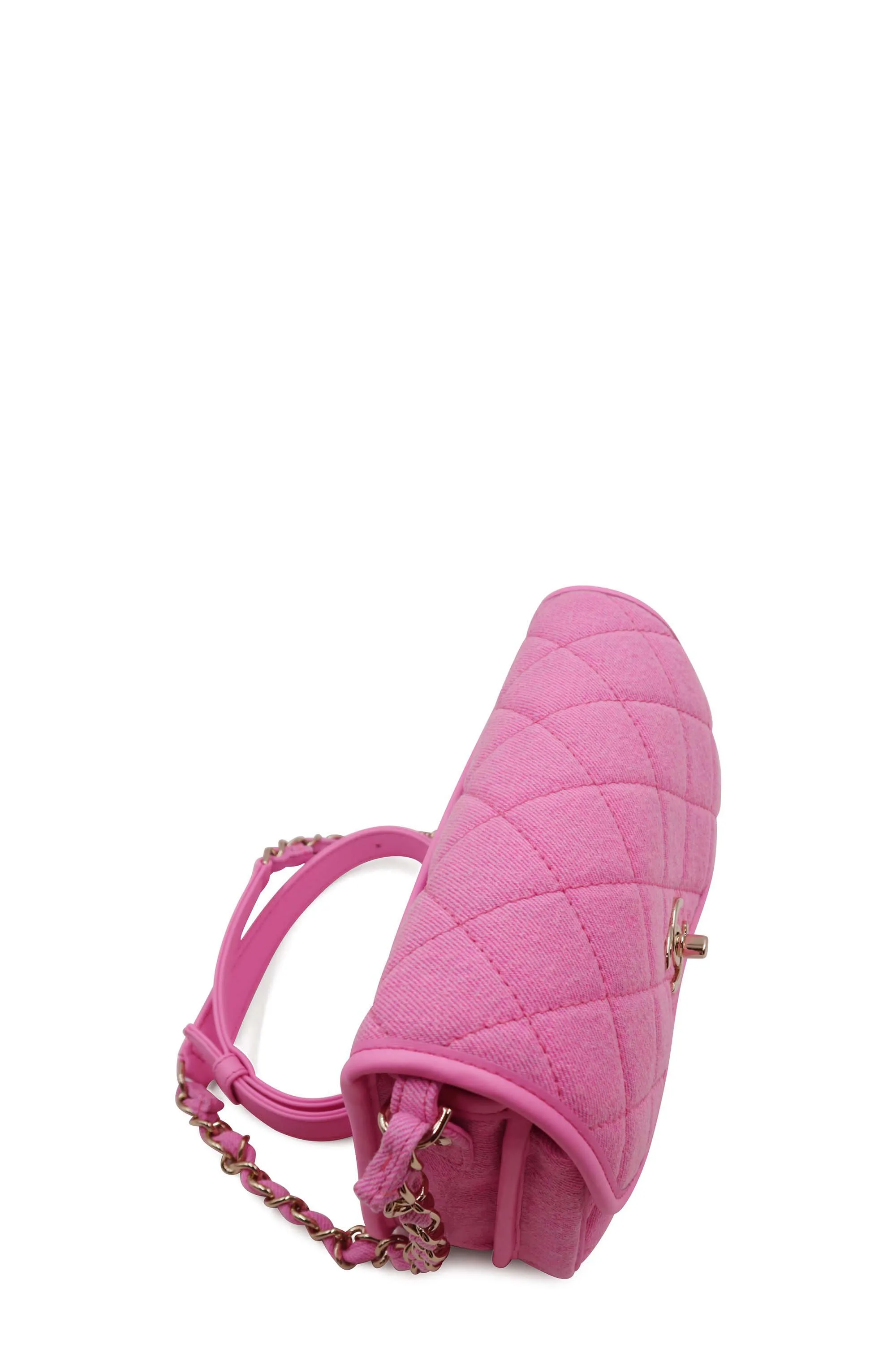 Small Denim Messenger Bag Pink
