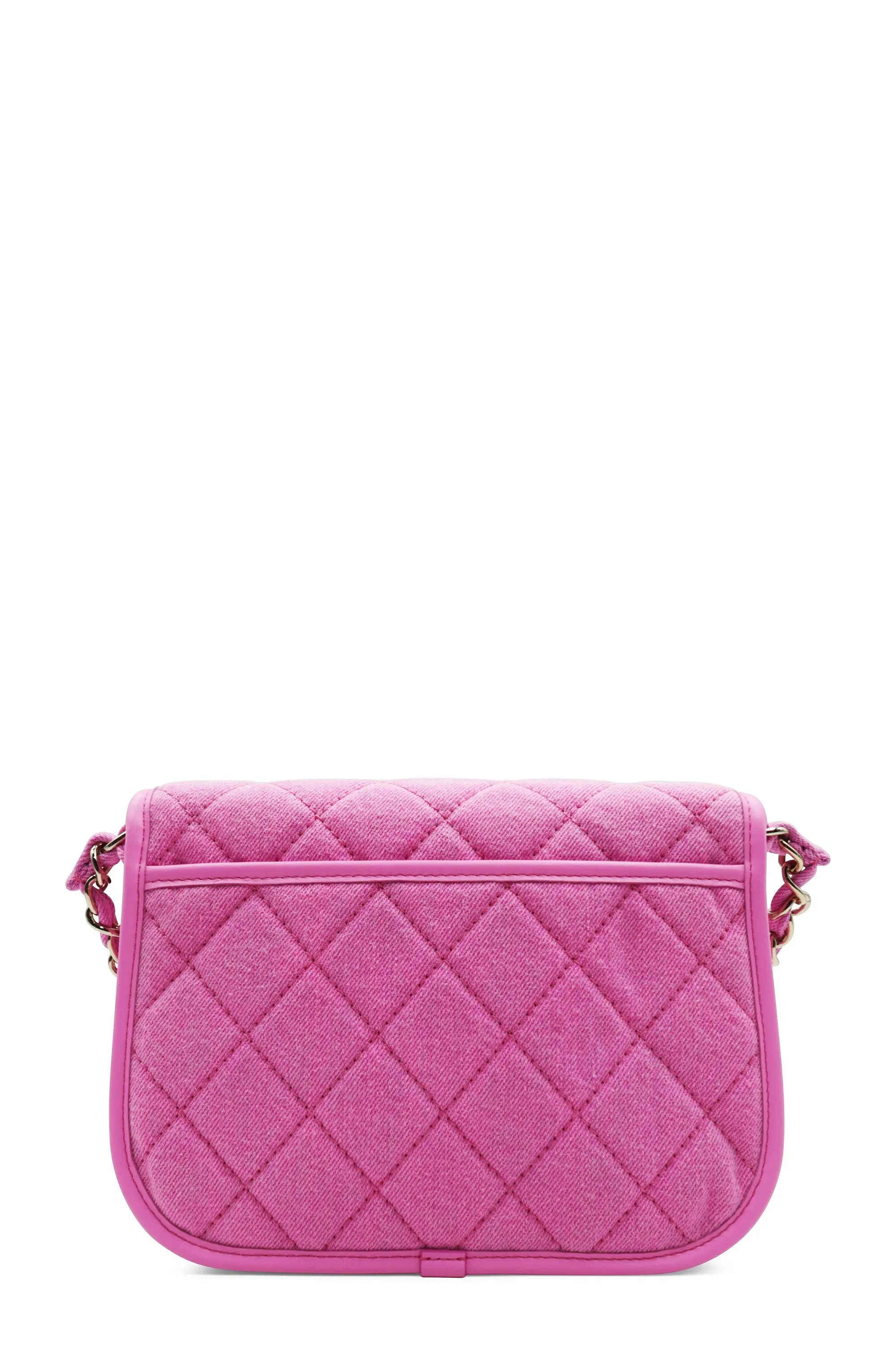 Small Denim Messenger Bag Pink