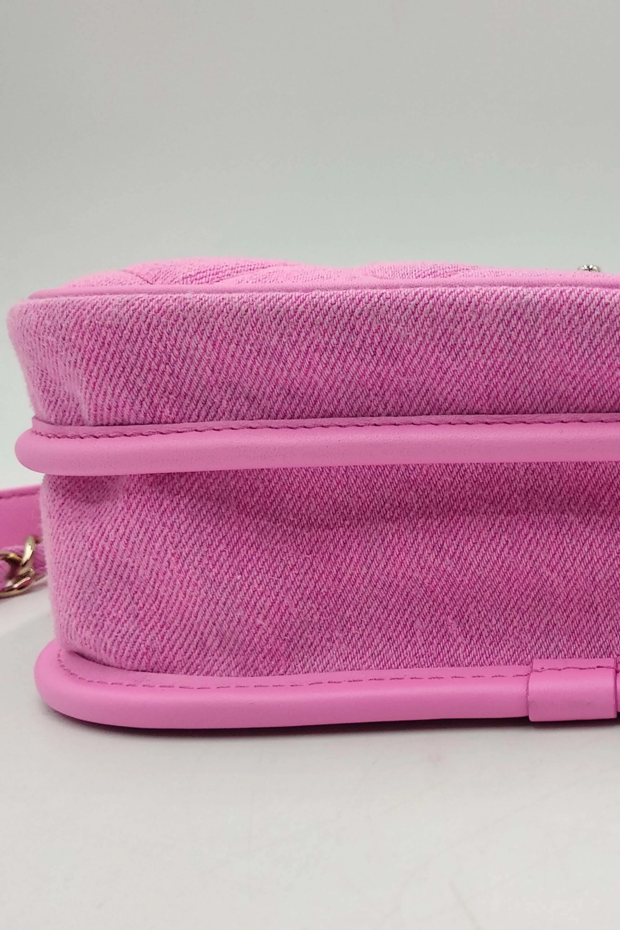 Small Denim Messenger Bag Pink