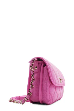 Small Denim Messenger Bag Pink