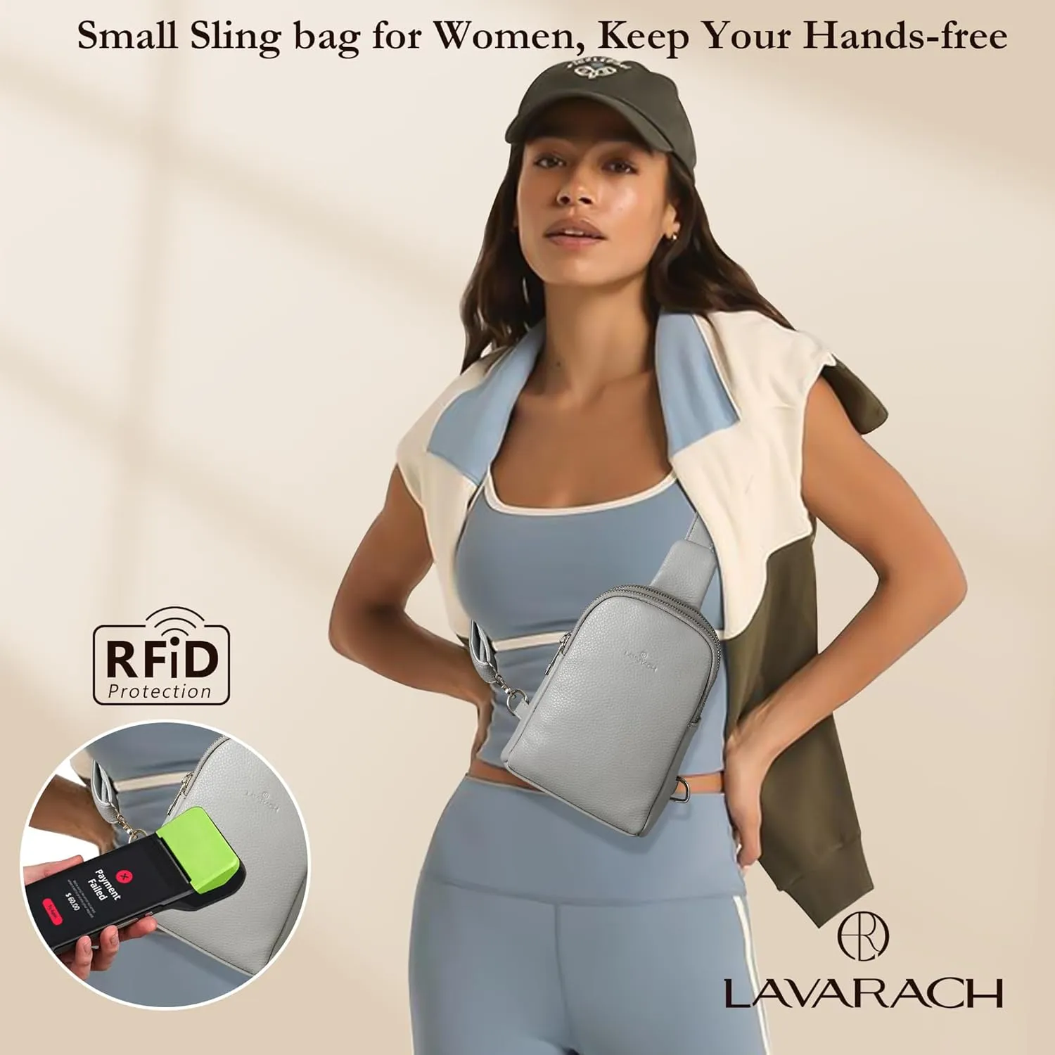 Small Sling Bag for Women, RFID Fanny Packs, Vegan Leather Crossbody Bags, Crossbody Purse Gift for Women