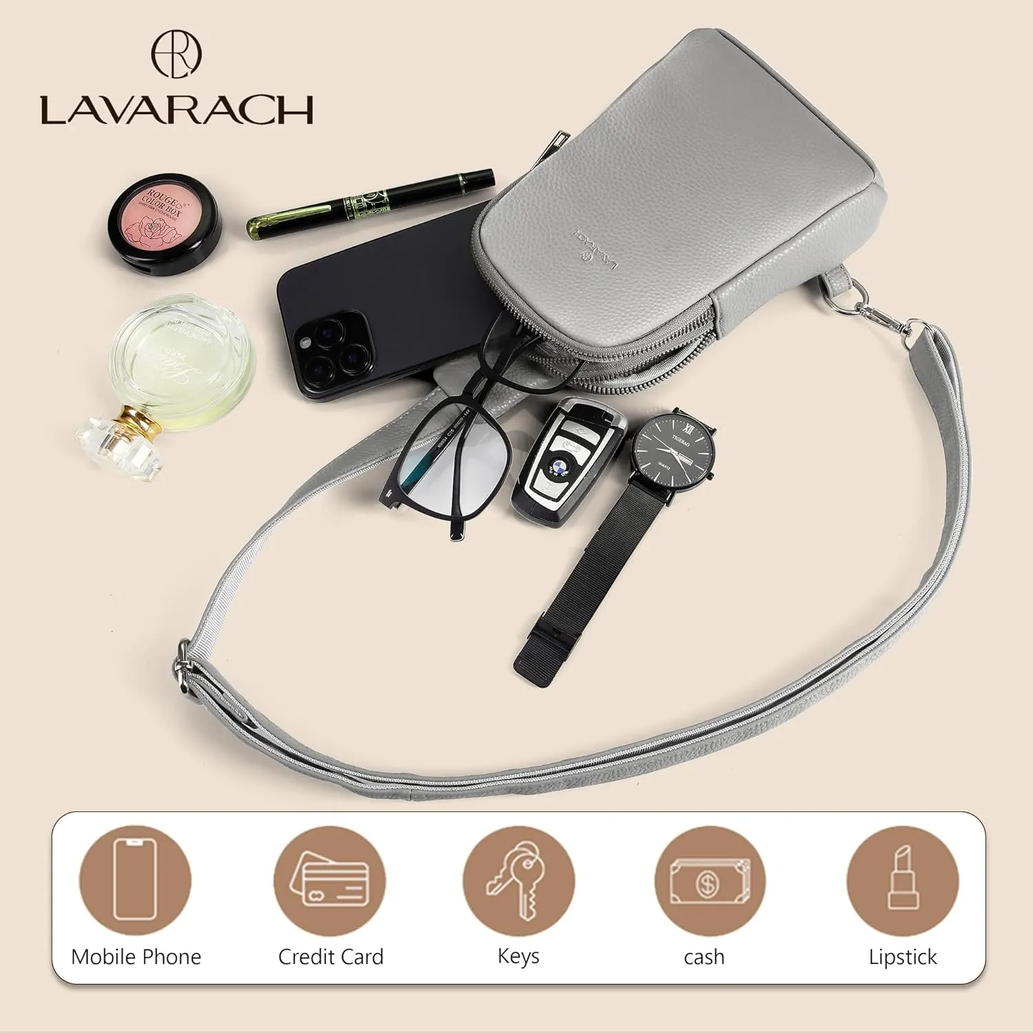 Small Sling Bag for Women, RFID Fanny Packs, Vegan Leather Crossbody Bags, Crossbody Purse Gift for Women