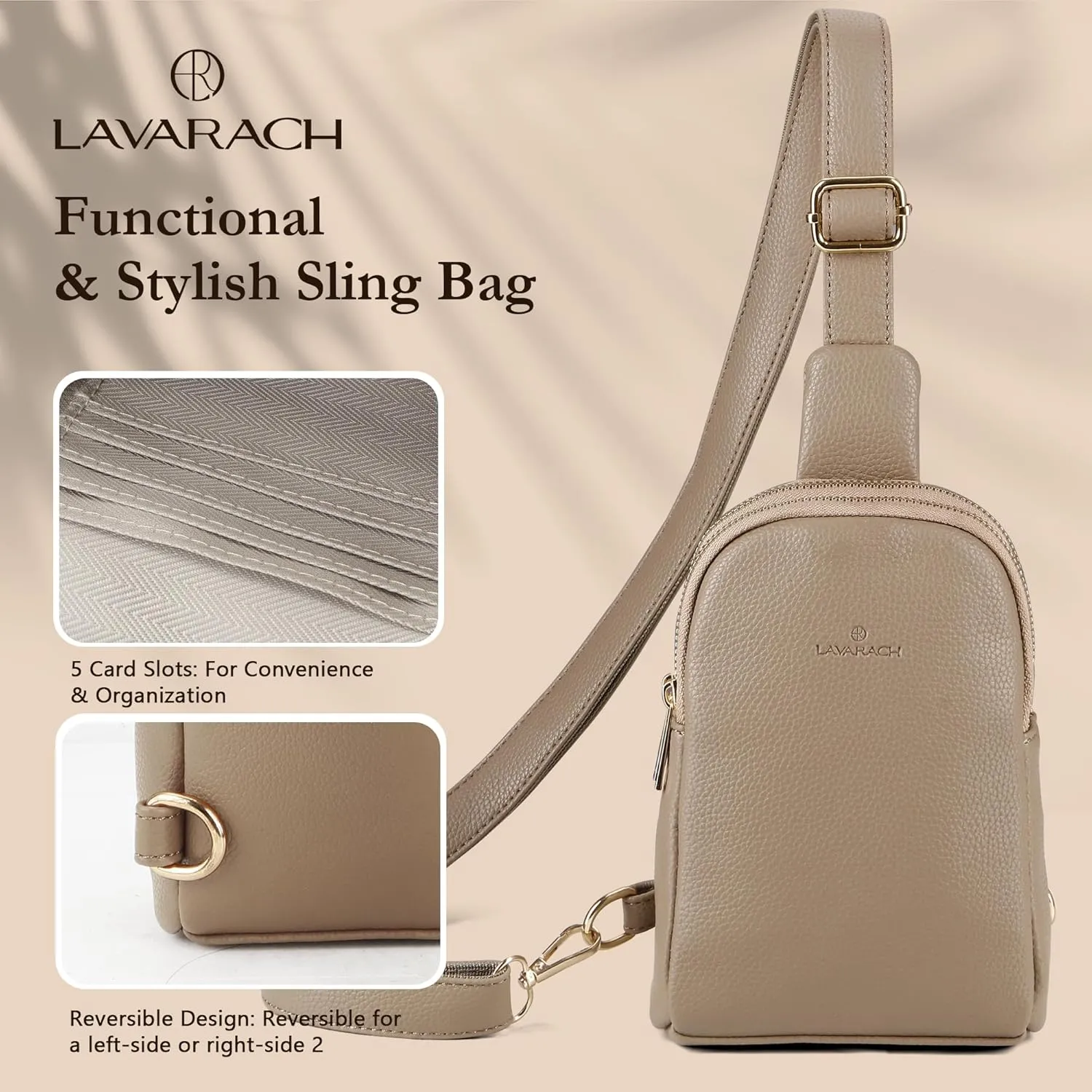 Small Sling Bag for Women, RFID Fanny Packs, Vegan Leather Crossbody Bags, Crossbody Purse Gift for Women