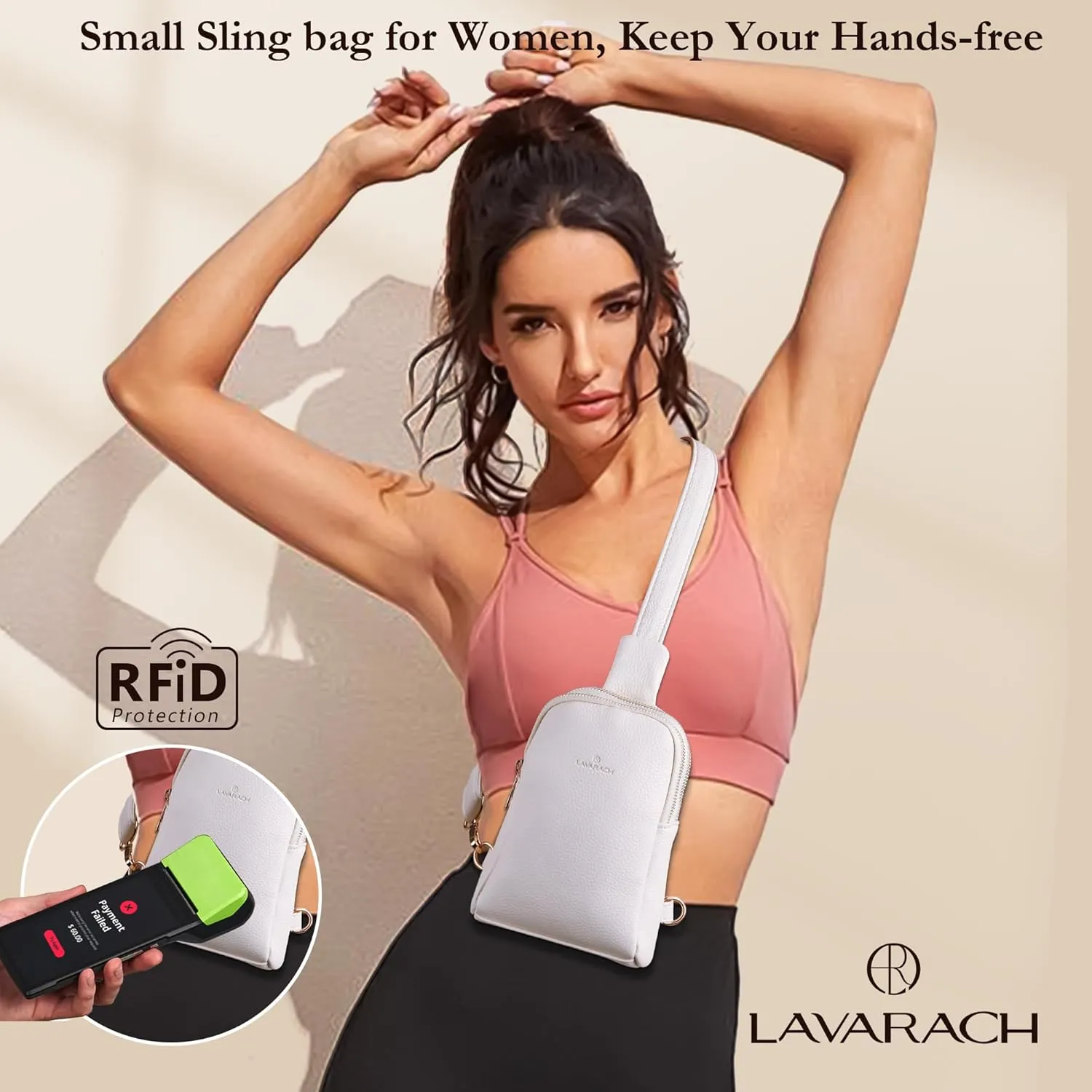 Small Sling Bag for Women, RFID Fanny Packs, Vegan Leather Crossbody Bags, Crossbody Purse Gift for Women