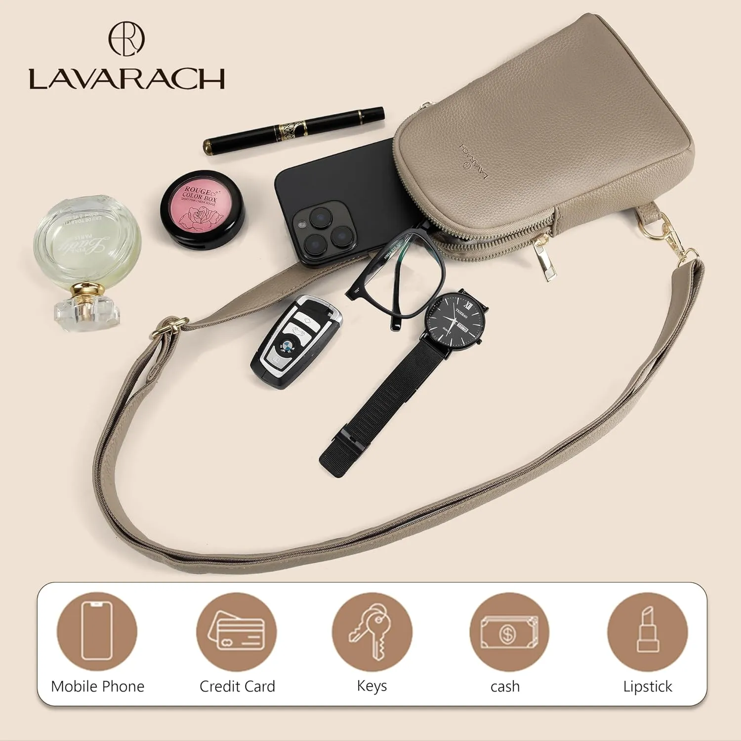 Small Sling Bag for Women, RFID Fanny Packs, Vegan Leather Crossbody Bags, Crossbody Purse Gift for Women