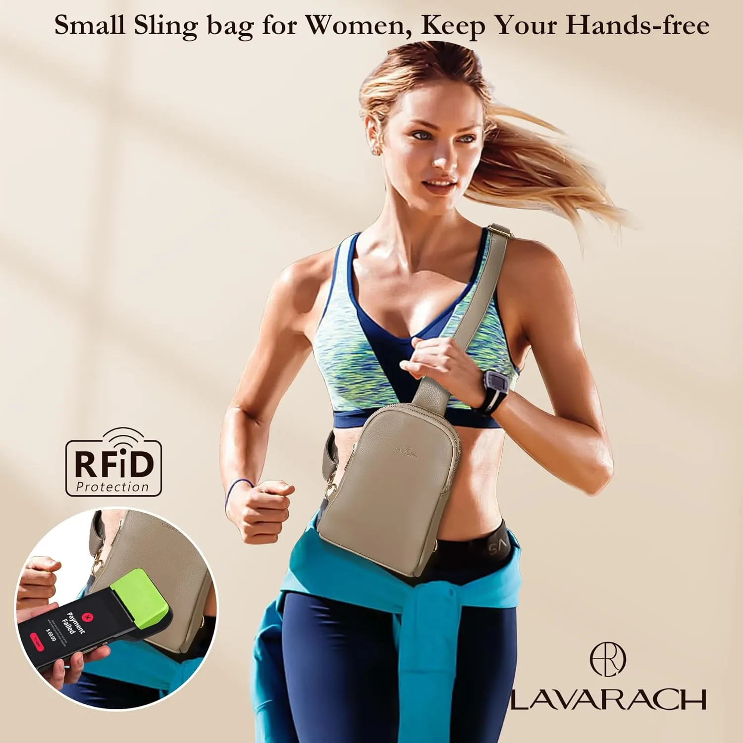 Small Sling Bag for Women, RFID Fanny Packs, Vegan Leather Crossbody Bags, Crossbody Purse Gift for Women