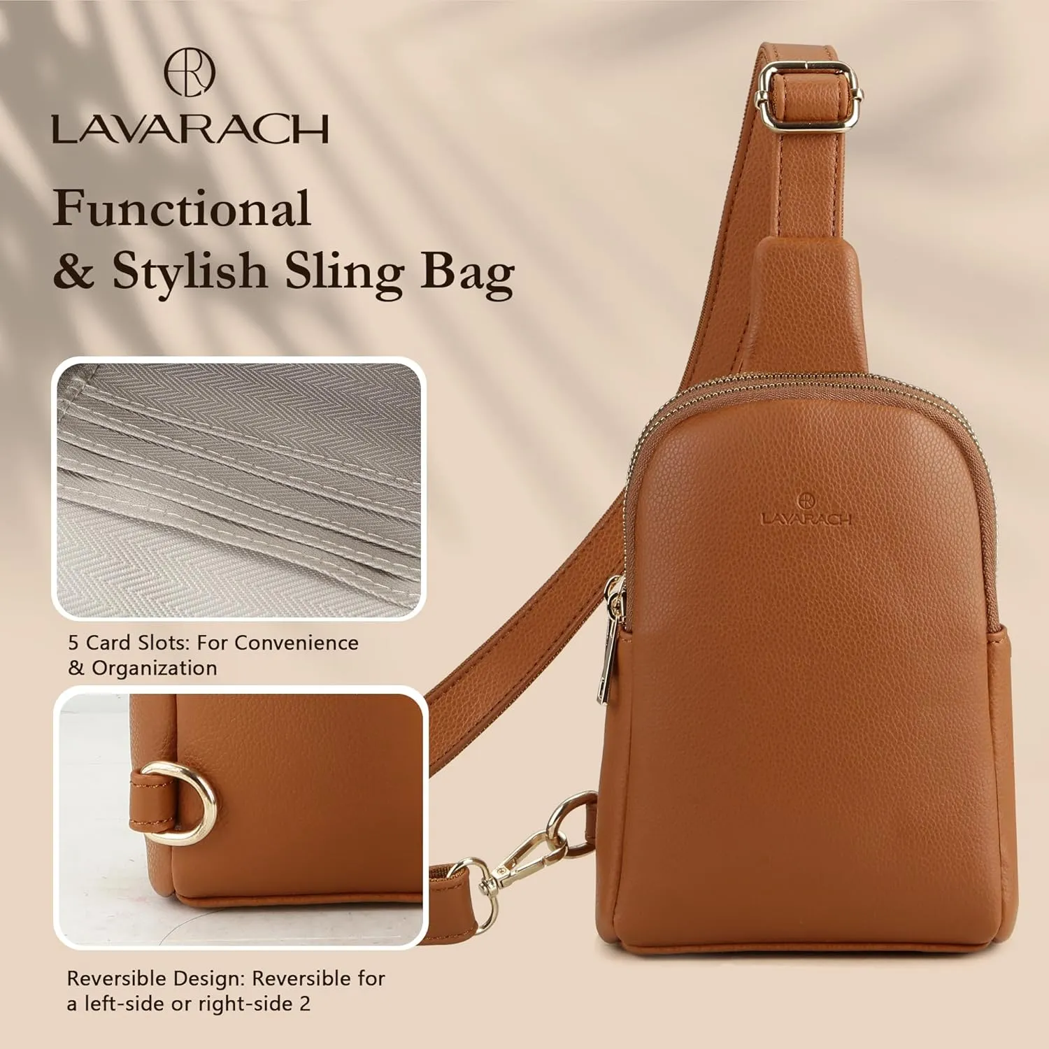 Small Sling Bag for Women, RFID Fanny Packs, Vegan Leather Crossbody Bags, Crossbody Purse Gift for Women