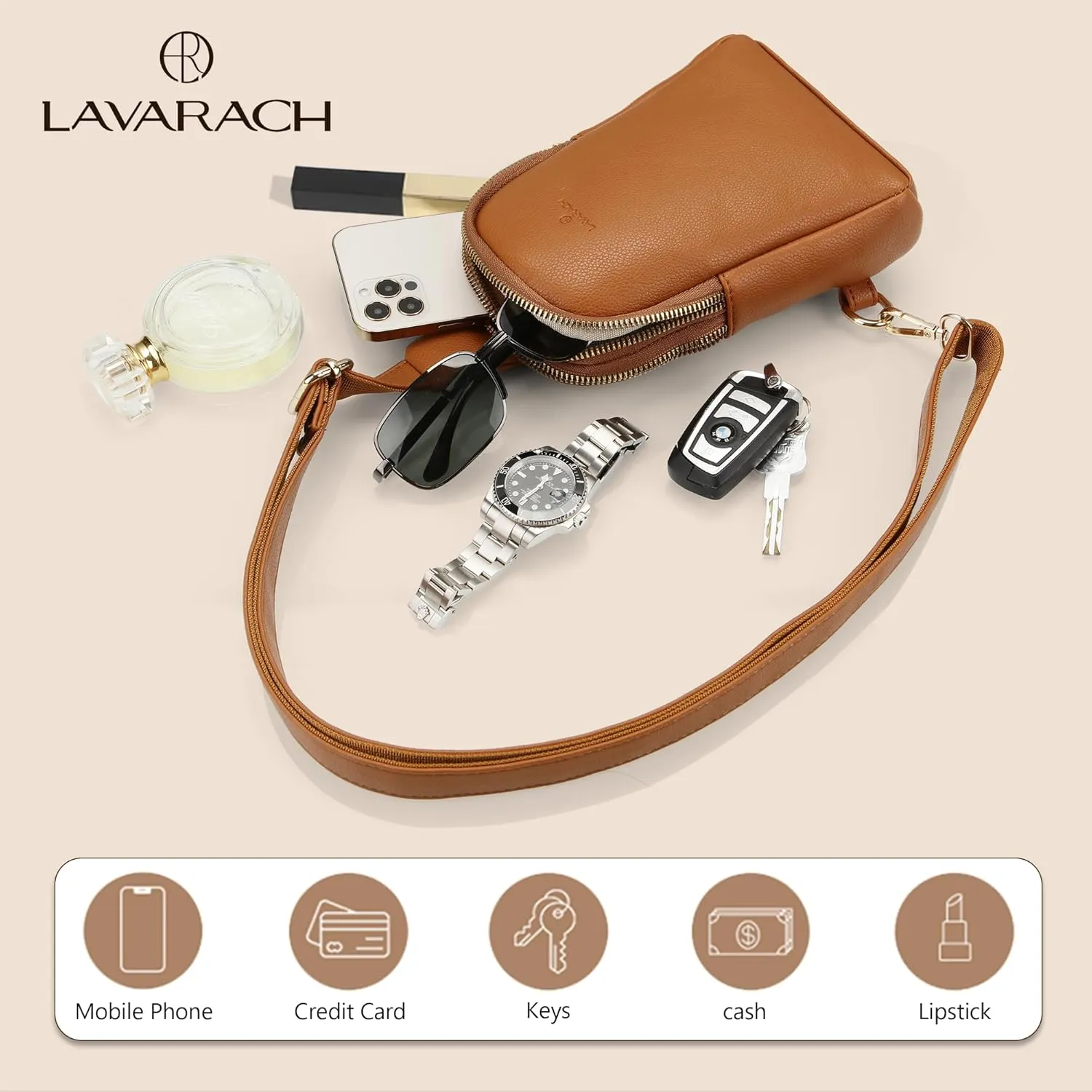 Small Sling Bag for Women, RFID Fanny Packs, Vegan Leather Crossbody Bags, Crossbody Purse Gift for Women