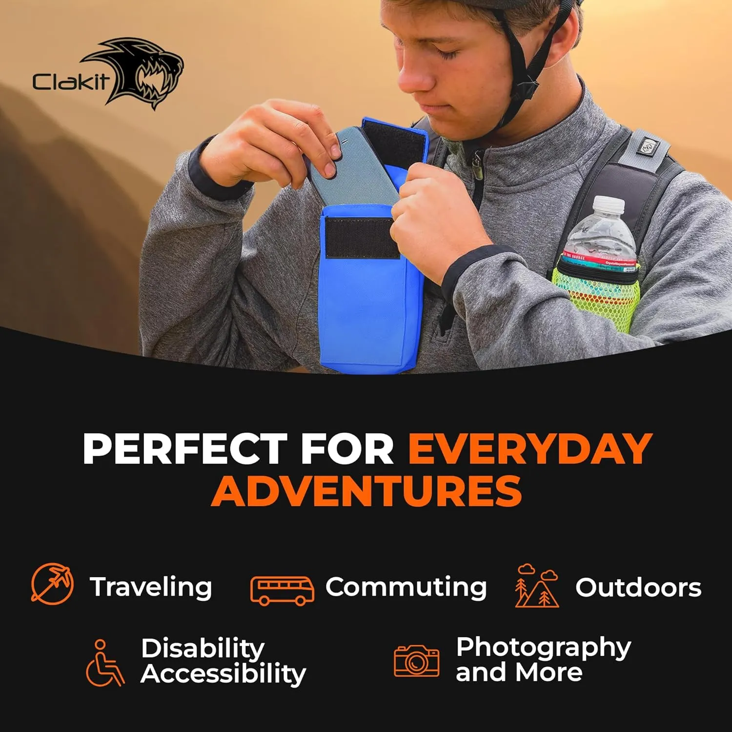 Smartphone Strap Pack - Backpack Shoulder Strap Pocket - Backpack Attachment for Hikers, Travelers, Students, and Commuters