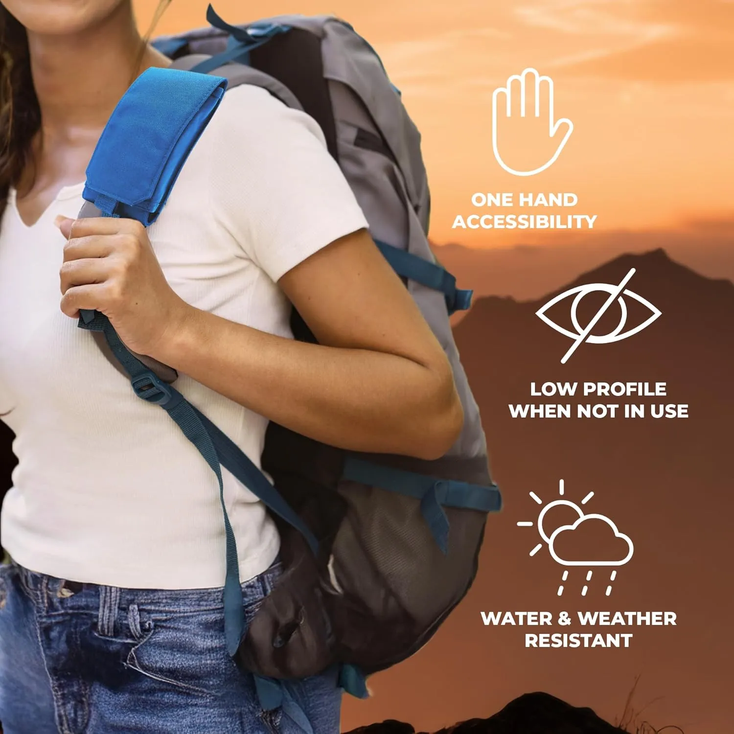 Smartphone Strap Pack - Backpack Shoulder Strap Pocket - Backpack Attachment for Hikers, Travelers, Students, and Commuters