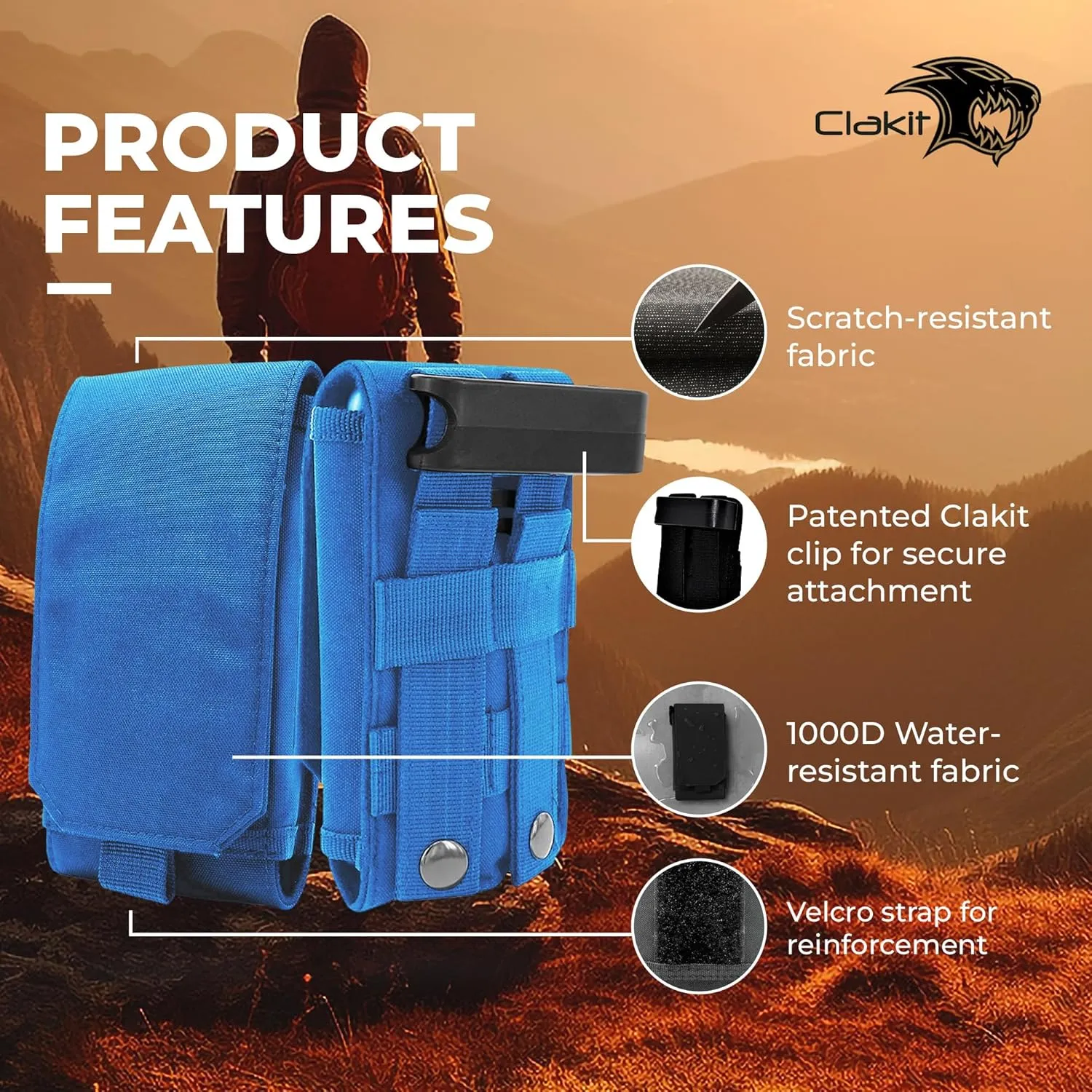 Smartphone Strap Pack - Backpack Shoulder Strap Pocket - Backpack Attachment for Hikers, Travelers, Students, and Commuters