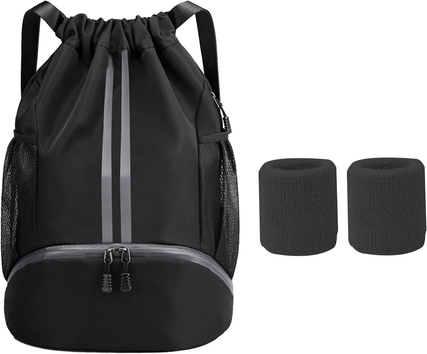 Soccer Bag Sports Drawstring Backpack String Swim Gym Bag for Men Women with Ball and Shoe Compartment Soccer Backpack Football Backpack Basketball Volleyball Bag Waterproof Sports Gym Backpack