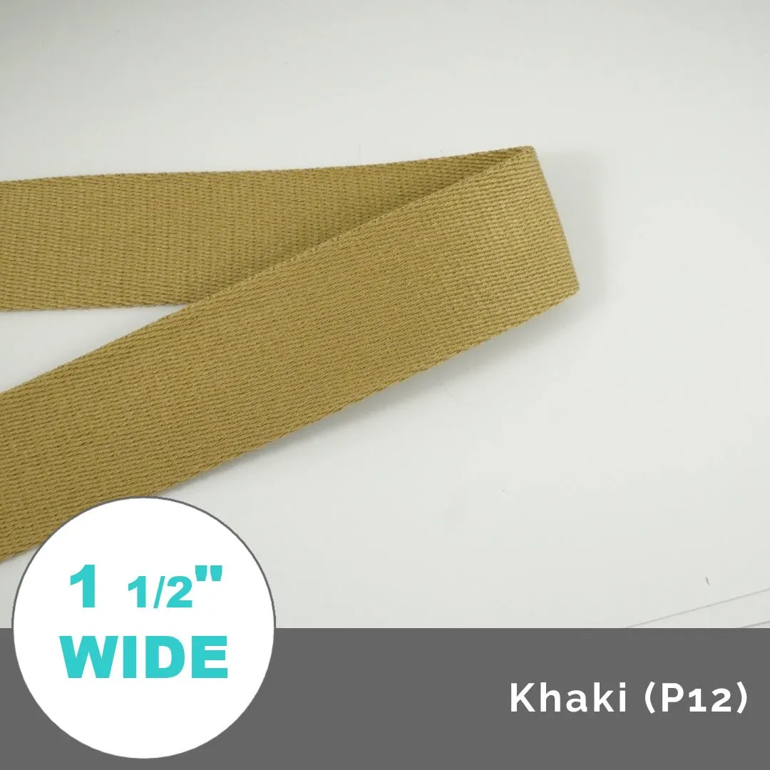 Solid Polyester Webbing 1 1/2" (38mm) Wide (Per 1 Yard)