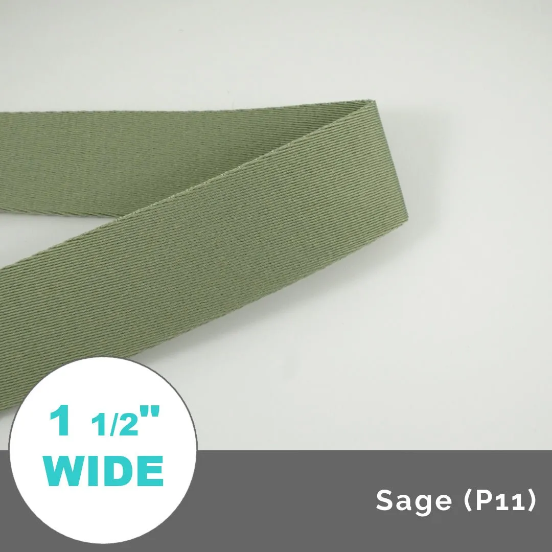 Solid Polyester Webbing 1 1/2" (38mm) Wide (Per 1 Yard)