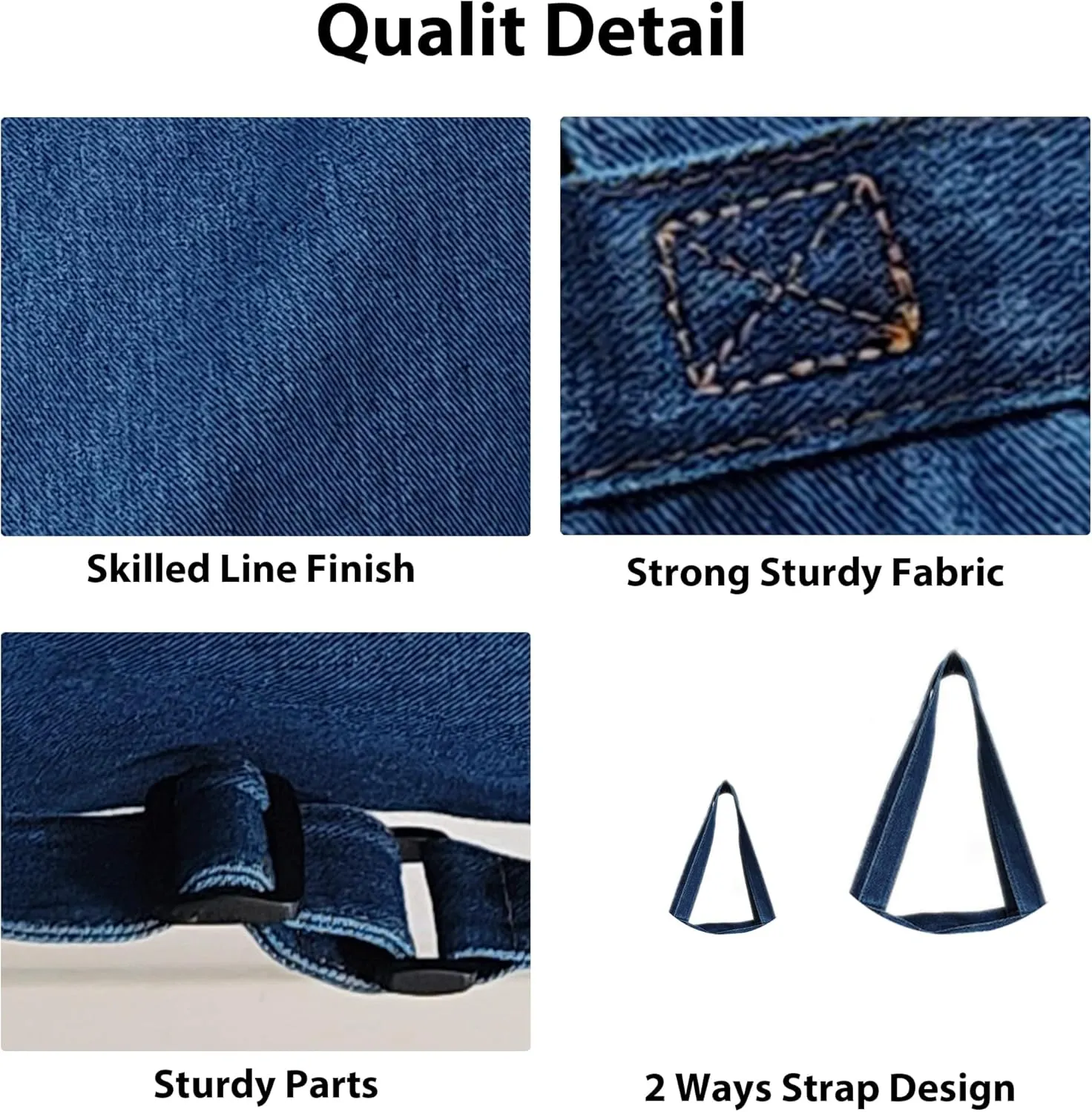 SoonerCozer Women's Stylish Large Denim Crossbody Messenger Bag for School Spacious Jean Shoulder Purse Tote Hobo Bag
