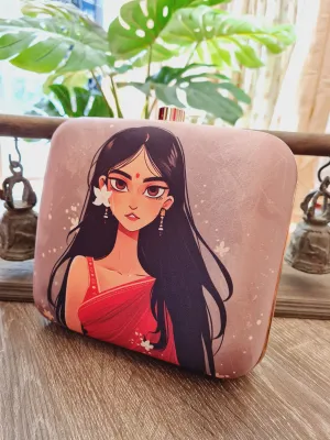 Square Printed Box Clutch