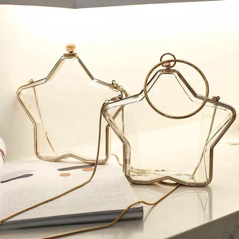 Star Transparent Acrylic Clutch Bag