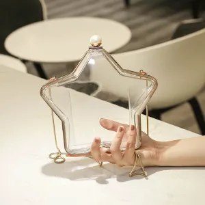Star Transparent Acrylic Clutch Bag