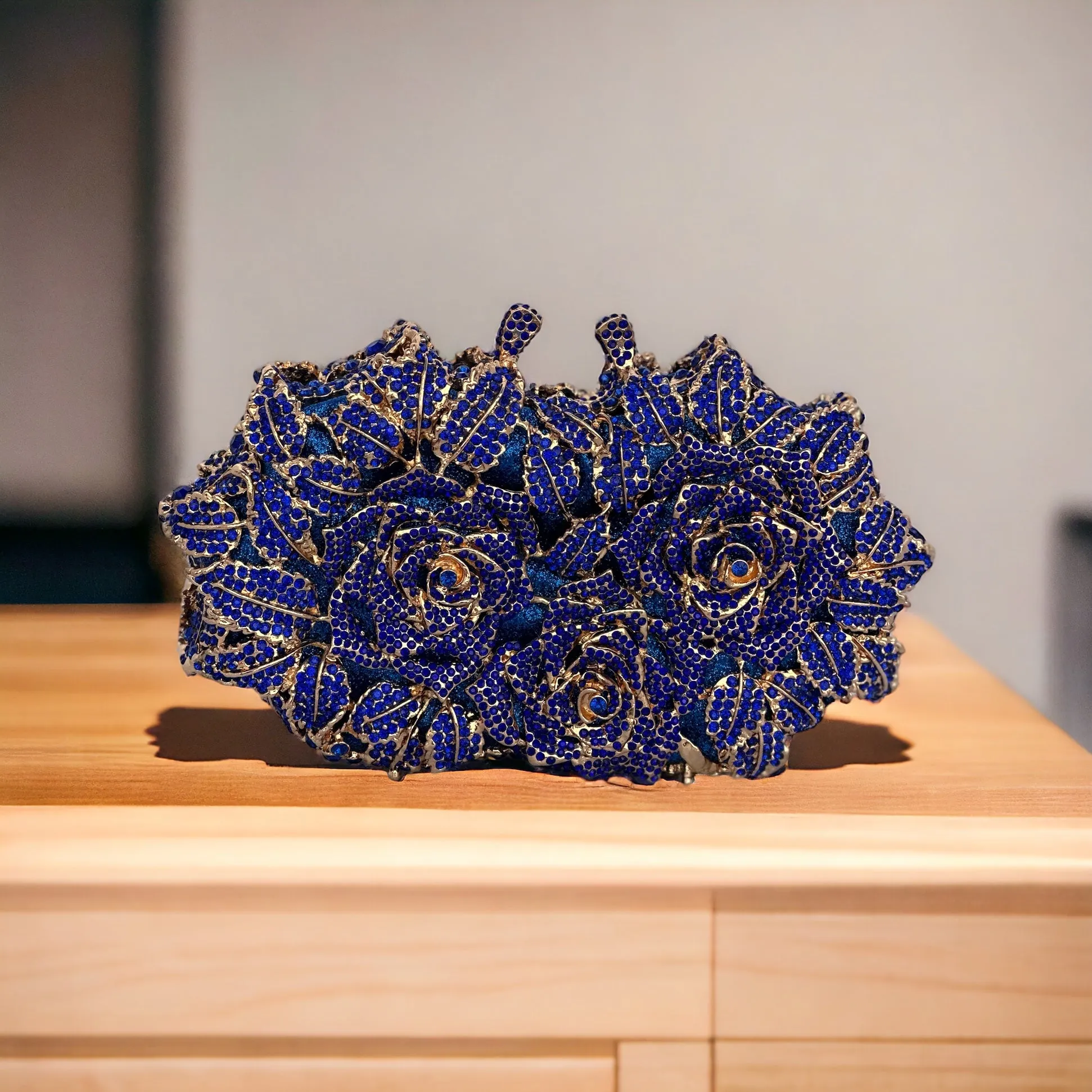 Style 144 Royal Blue with Gold Clutch
