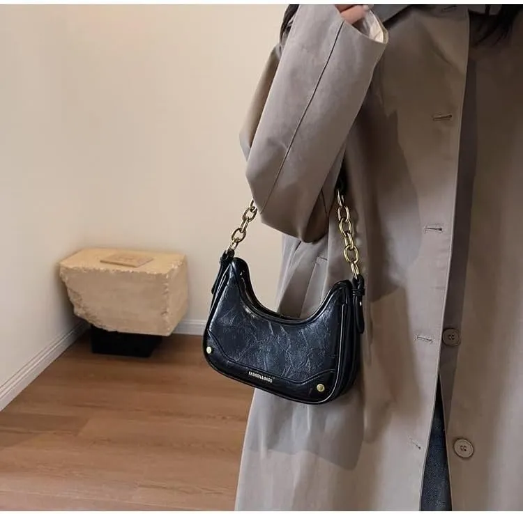 Stylish Small Cross-body Bag PU Leather Purse Armpit Tote 2025 Women's Shoulder Crossbody Bag