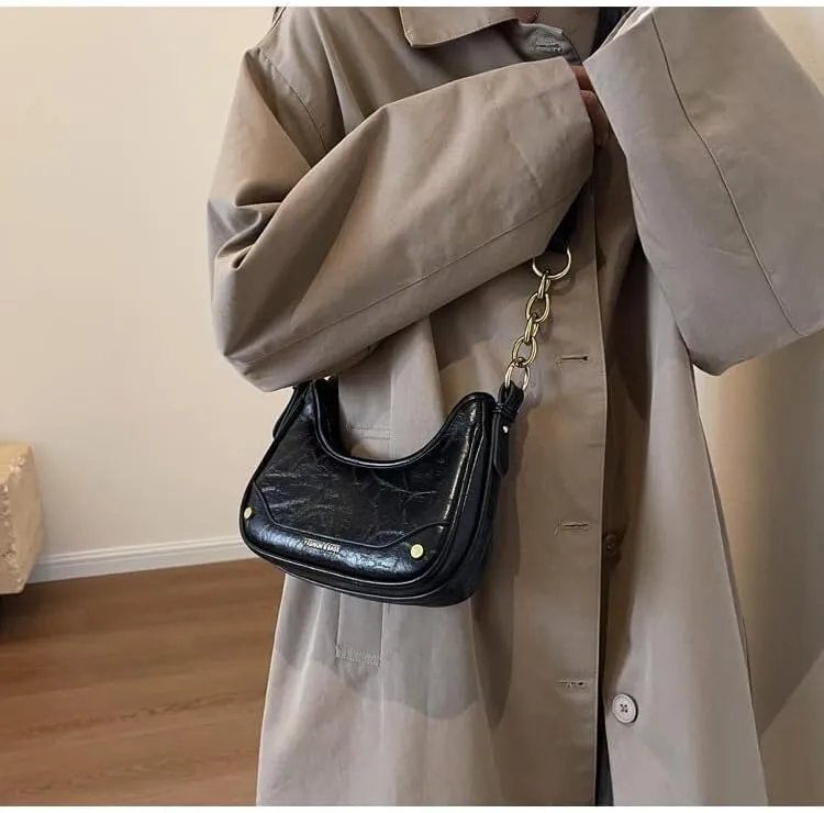 Stylish Small Cross-body Bag PU Leather Purse Armpit Tote 2025 Women's Shoulder Crossbody Bag