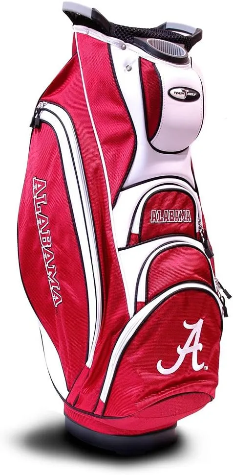 Team Golf NCAA 10-Way Top with Integrated Dual Handle & External Putter Well, Cooler Pocket, Padded Strap, Umbrella Holder & Removable Rain Hood