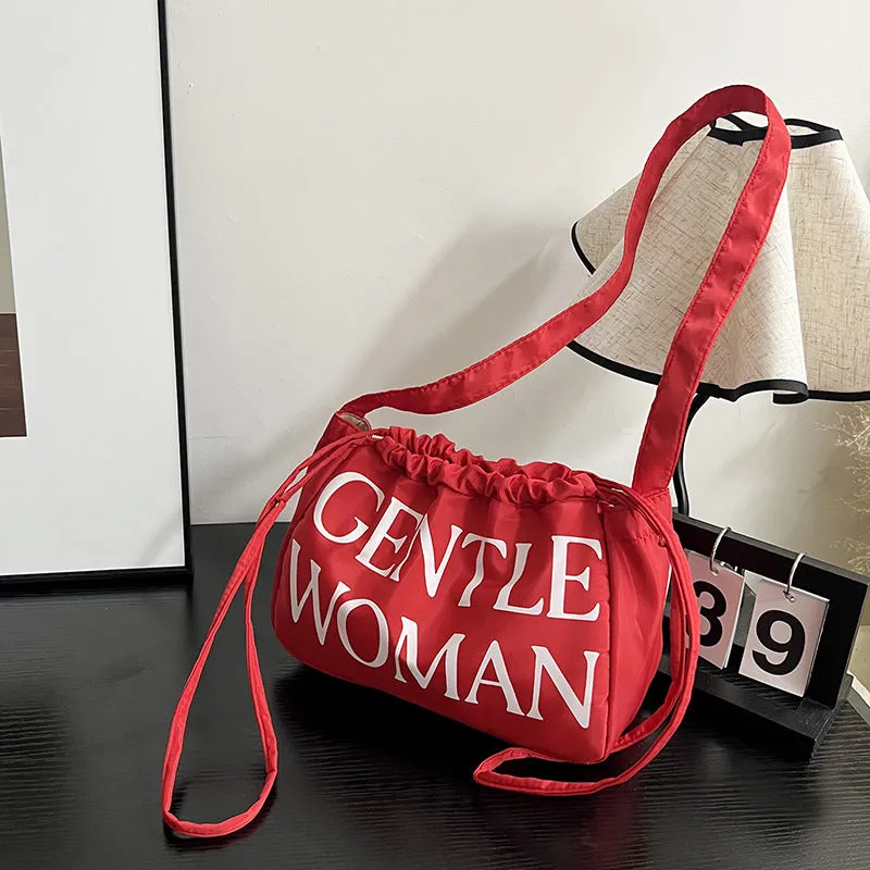 Thailand Drawstring Dumpling Printing Letter Underarm Bags