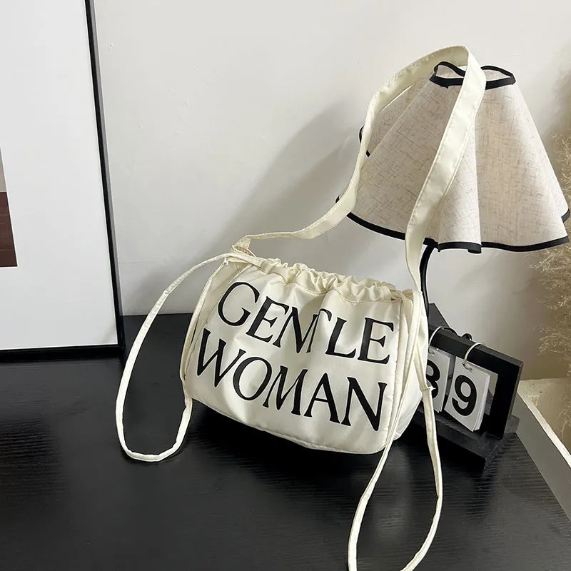 Thailand Drawstring Dumpling Printing Letter Underarm Bags