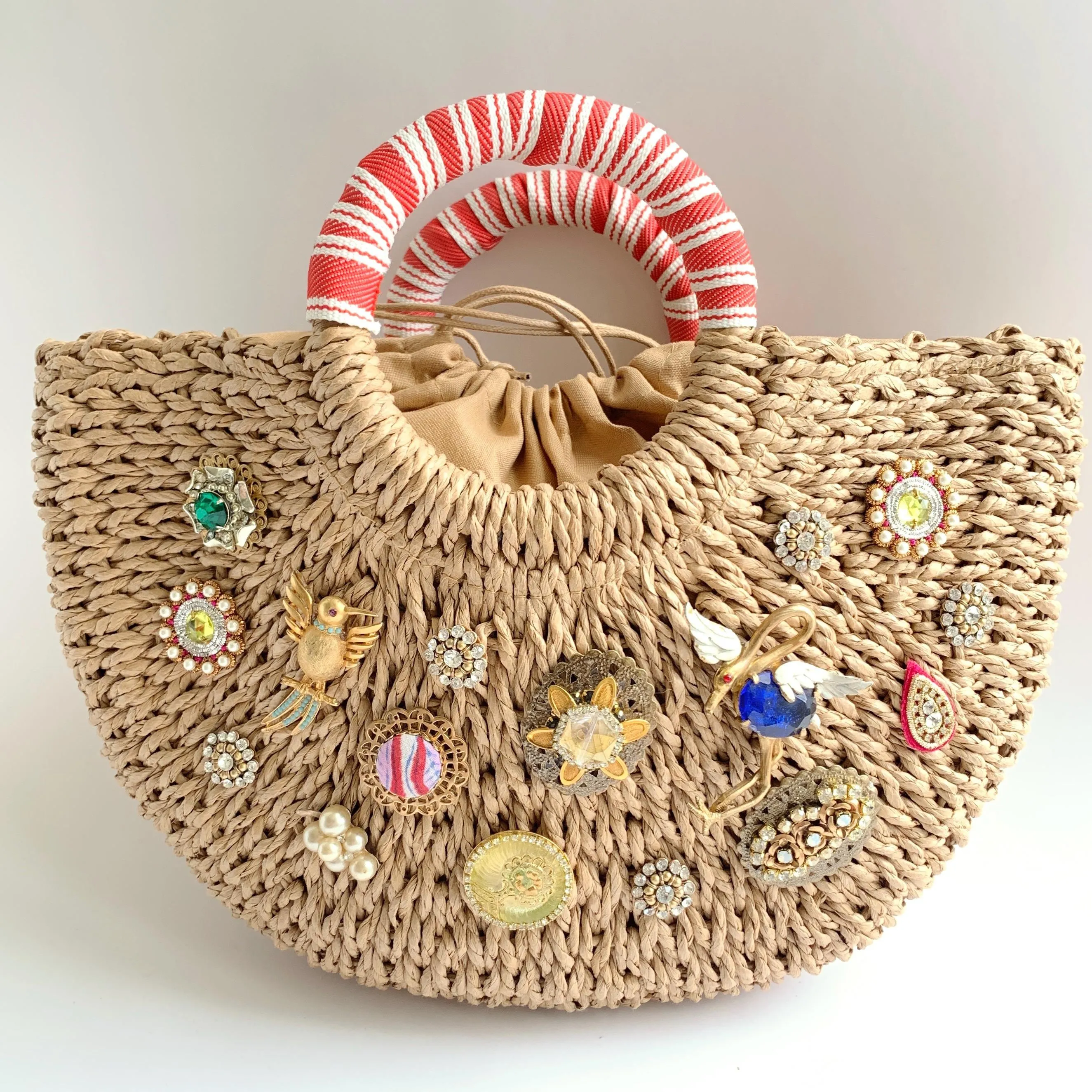 The Abby Straw Tote Bag - One-of-a-Kind
