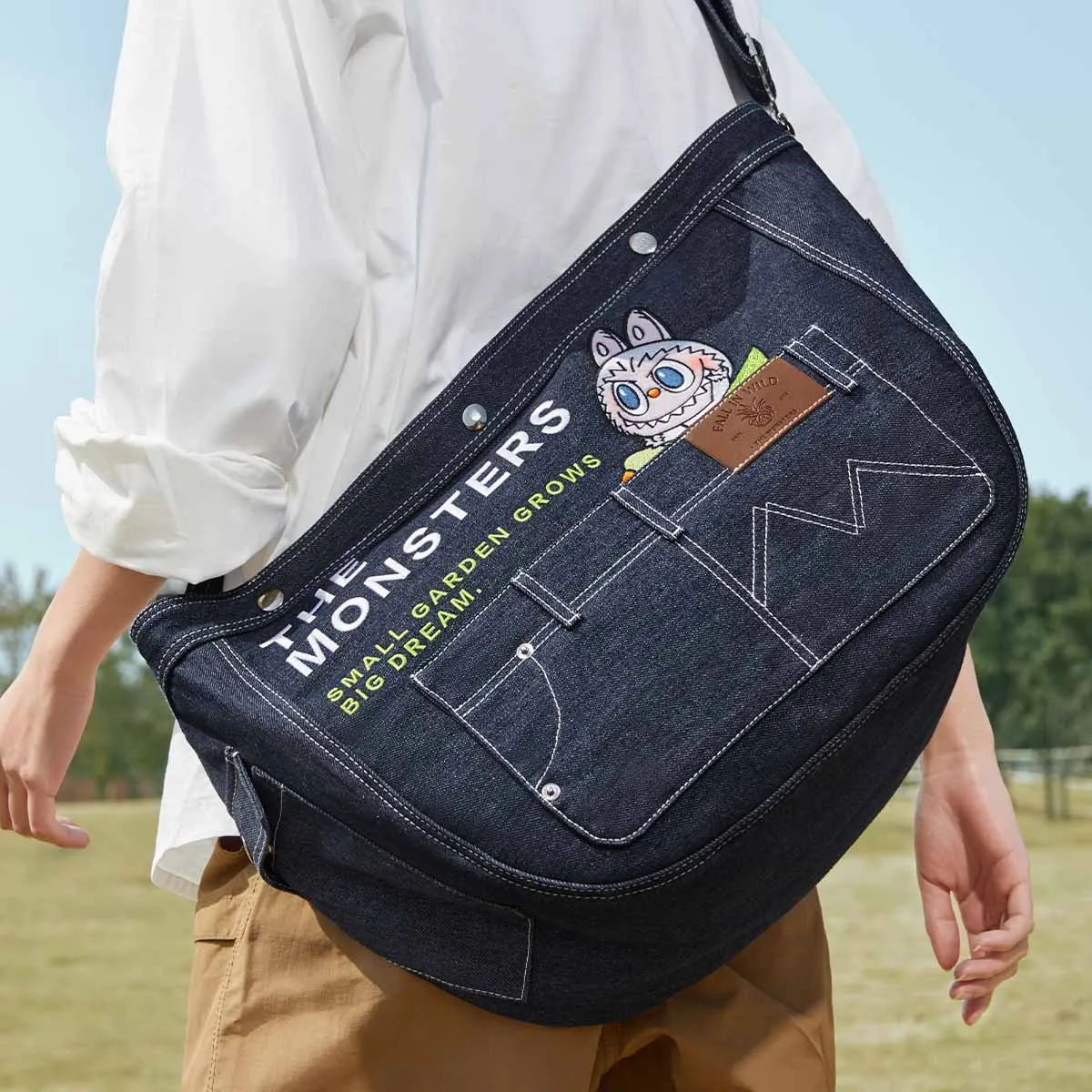 THE MONSTERS FALL IN WILD SERIES-Denim Messenger Bag Pre Order