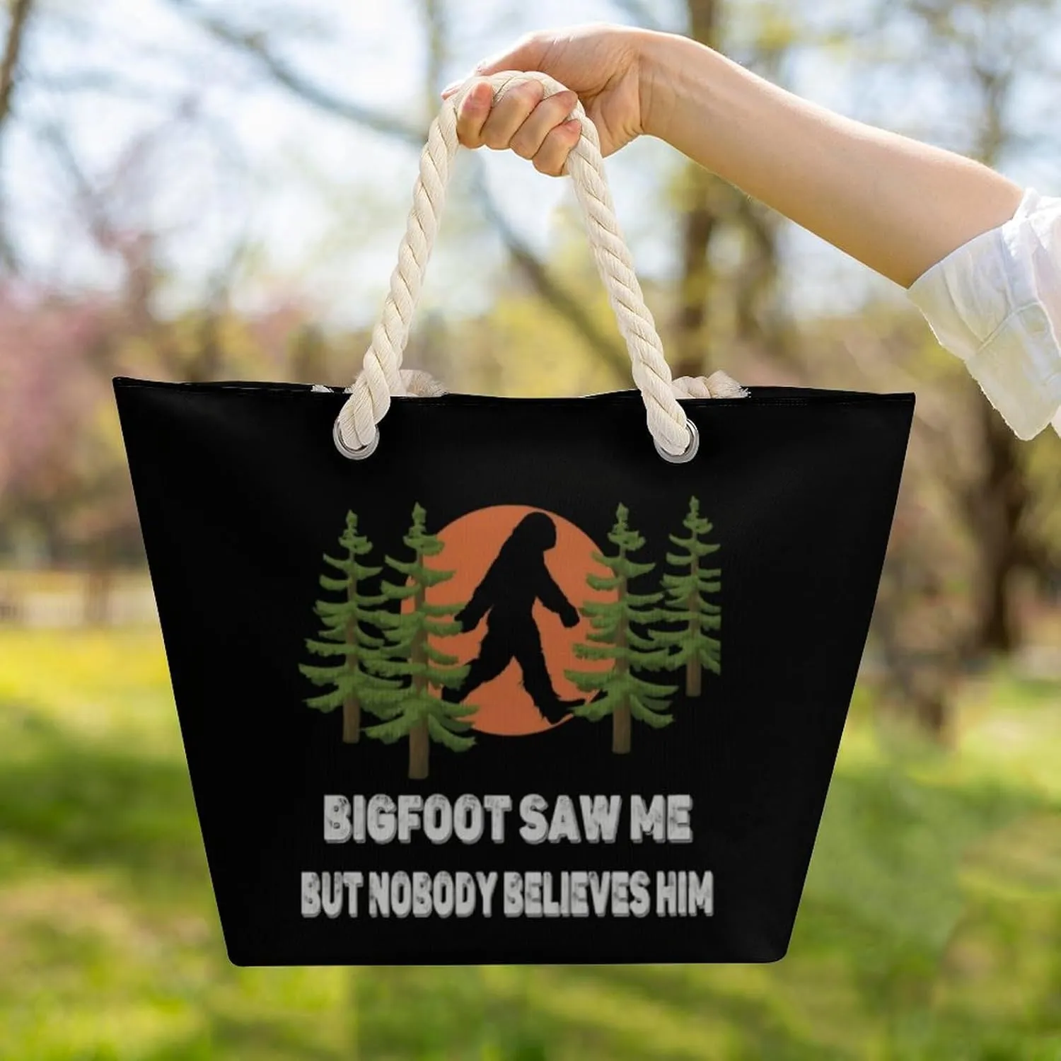 Tote Bag Large Handles Beach Bag with Zipper for Shopping Groceries Travel Outdoors Swim Pool Bag