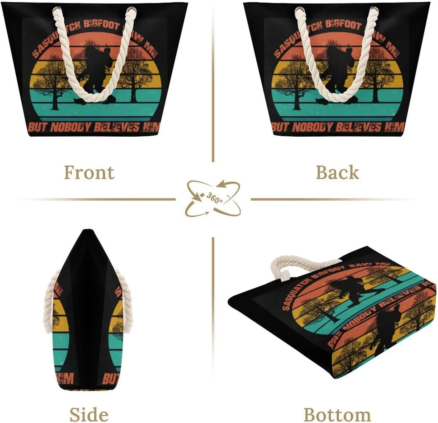 Tote Bag Large Handles Beach Bag with Zipper for Shopping Groceries Travel Outdoors Swim Pool Bag