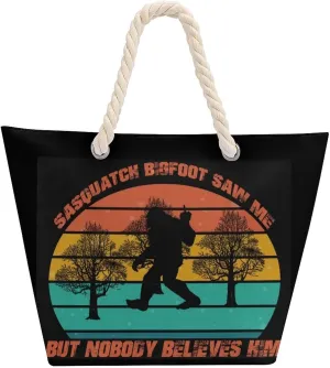 Tote Bag Large Handles Beach Bag with Zipper for Shopping Groceries Travel Outdoors Swim Pool Bag