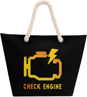 Tote Bag Large Handles Beach Bag with Zipper for Shopping Groceries Travel Outdoors Swim Pool Bag