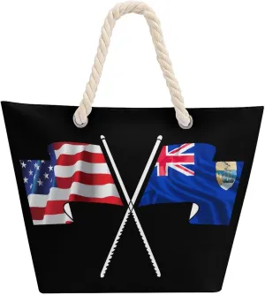 Tote Bag Large Handles Beach Bag with Zipper for Shopping Groceries Travel Outdoors Swim Pool Bag